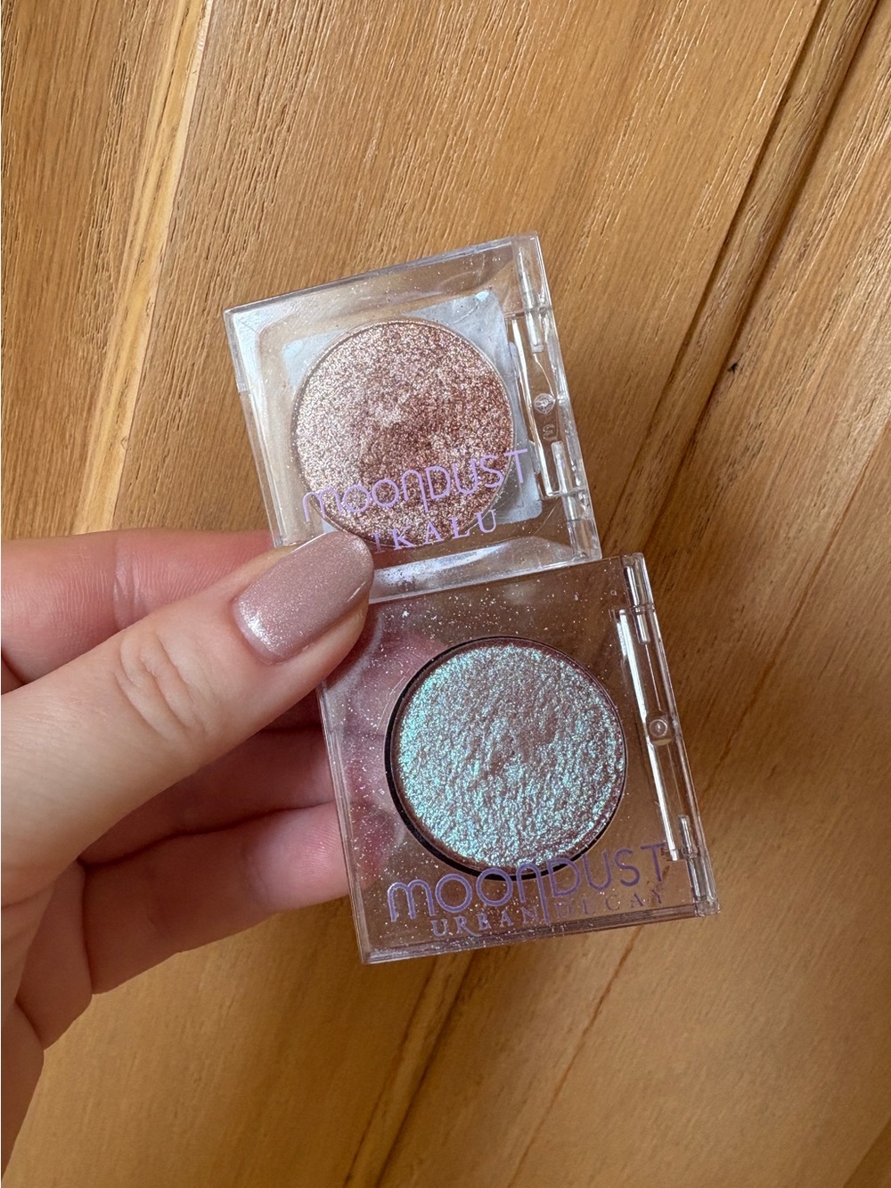 🤍Urban Decay Moondust Shimmer Eyeshadow Duo - Rose Gold & Iridescent Blue-Green